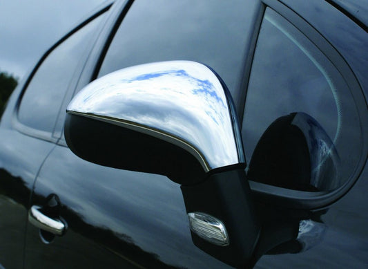 Covers for mirrors (2 pcs, stainless steel) for Peugeot 308 2007-2013 - image 1