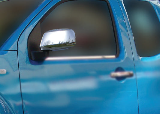 Covers for mirrors (2 pcs, stainless steel.) for Nissan Navara 2006-2015 - image 1