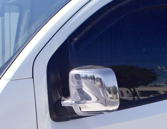 Covers for mirrors complete (2 pieces, stainless steel) for Peugeot Bipper - image 1