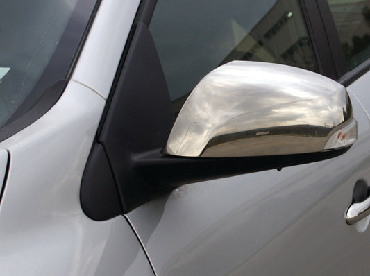 Covers for mirrors (2 pcs, stainless steel.) for Renault Fluence 2009-2016 - image 2