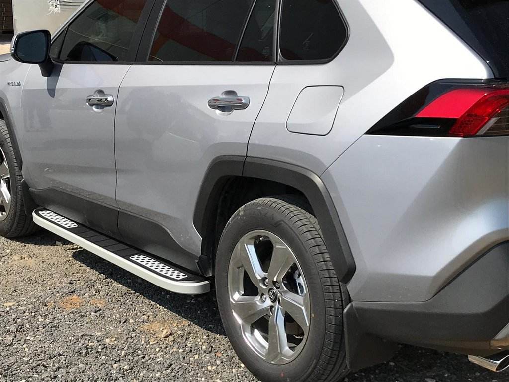 Side sills Tayga V2 (2 pieces, aluminum) for Toyota Rav 4 2019- - Reelken Auto