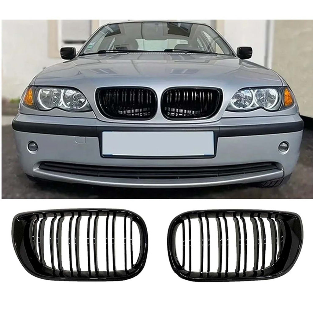 Kidneys M-Look DPT (2001-2005, Gloss Black) for BMW 3 Series E46 1998-2006 - image 3