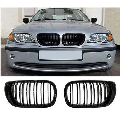 Kidneys M-Look DPT (2001-2005, Gloss Black) for BMW 3 Series E-46 1998-2006 - image 3