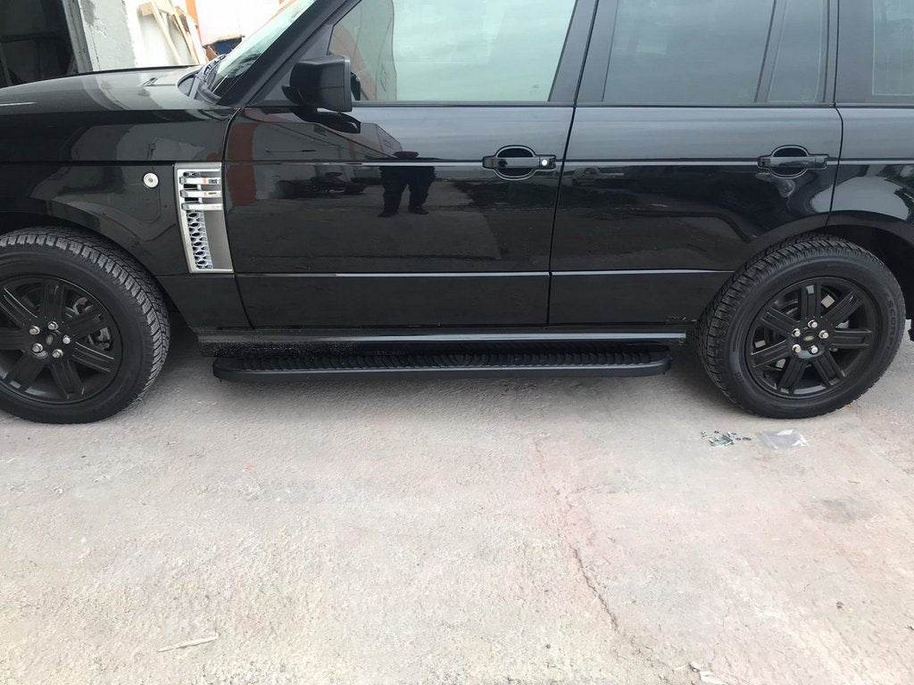 Lateral platforms Tayga Black (2 pieces, aluminum) for Range Rover III L322 2002-2012 - Reelken Auto