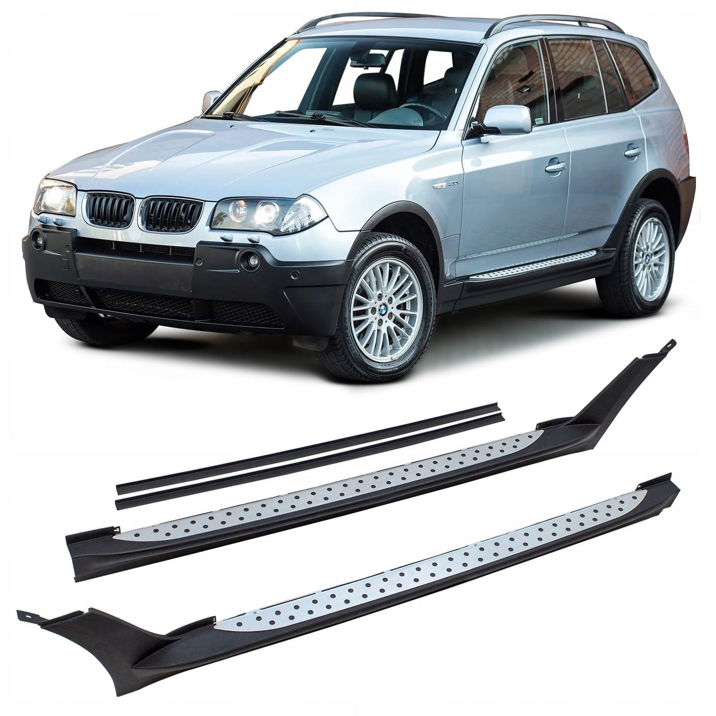 Side Steps Cixtai (2 pcs, Aluminum) for BMW X3 E-83 2003-2010 - image 1