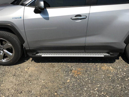 Lateral platforms Allmond Grey (2 pieces, aluminum) for Toyota Rav 4 2019- - Reelken Auto