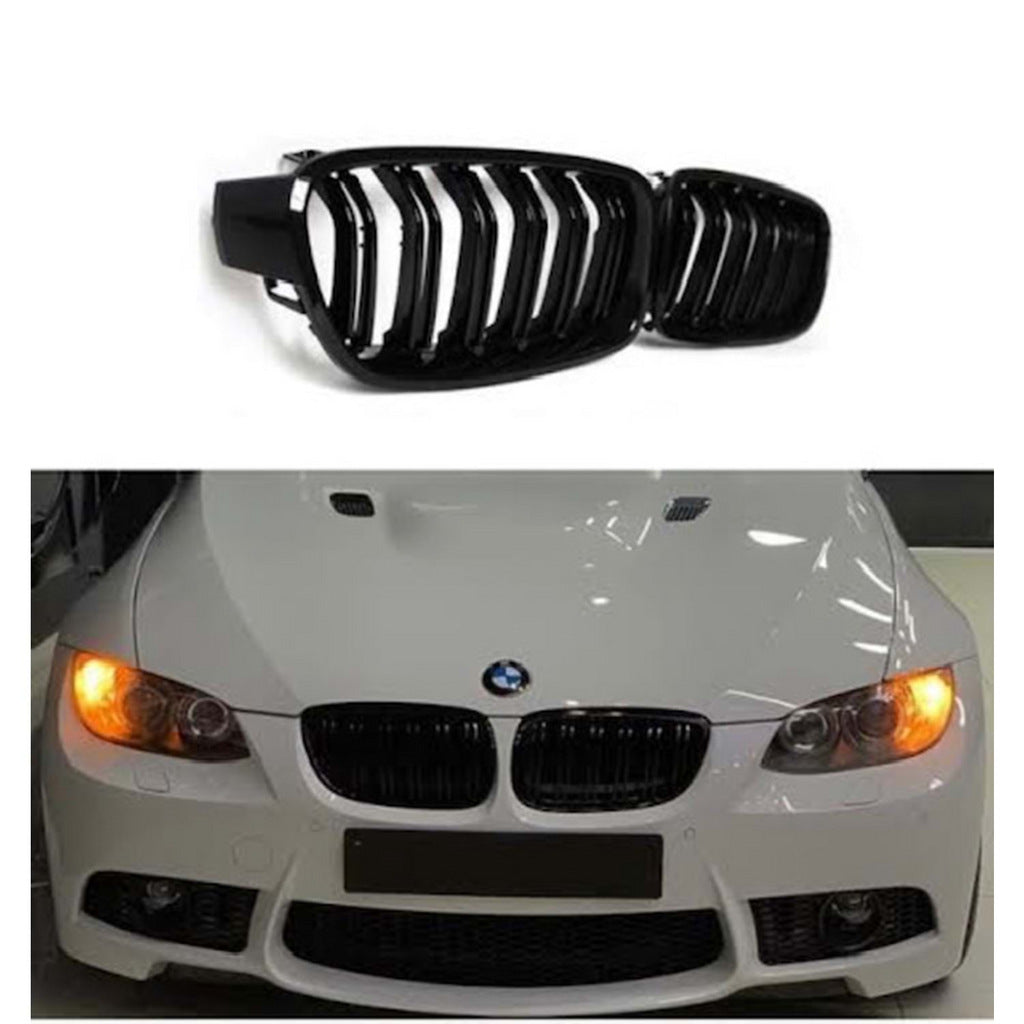 Kidneys M-Look (for E92/E93, 2010-2013, Gloss Black) for BMW 3 Series E-90/91/92/93 2005-2011 - image 2