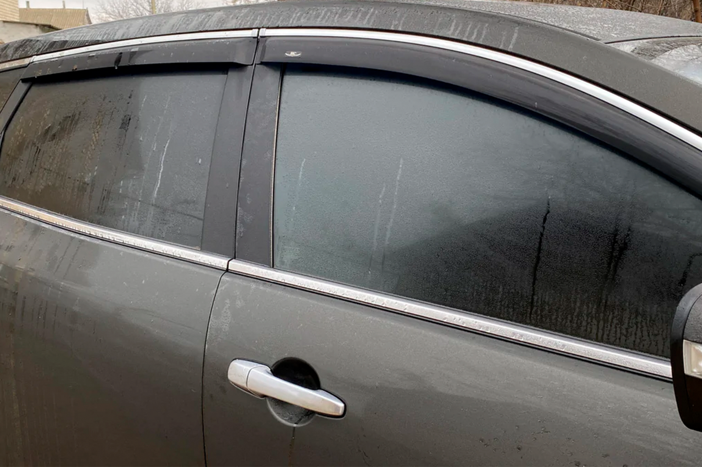 Window deflectors with chrome trim (4 pcs, HIC) for Mazda CX-9 2007-2016 - image 2