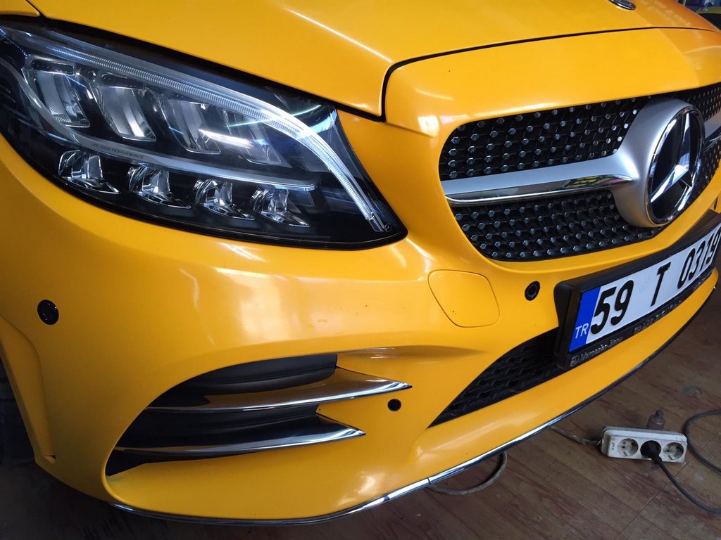 Chrome Fog Light Covers for AMG (4 pcs) for Mercedes C-сlass W205 2014-2021 - image 2