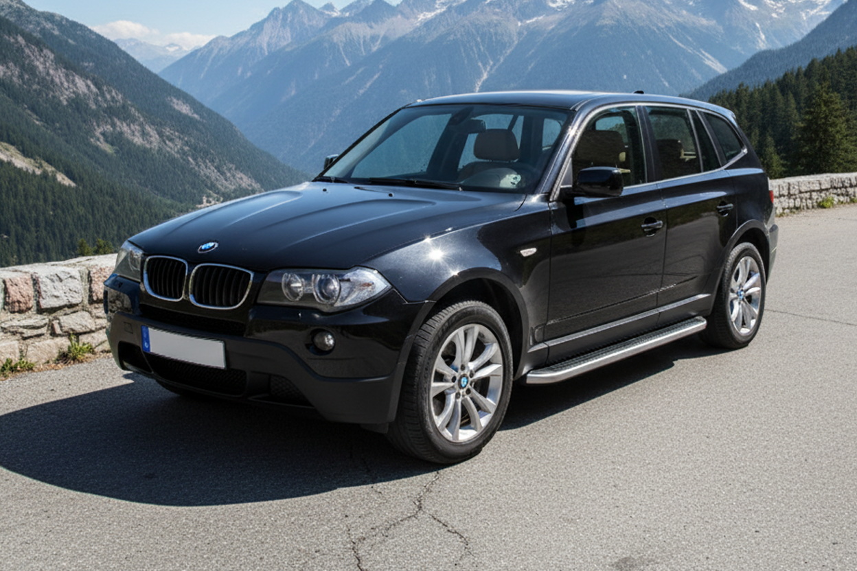 Side Steps Tayga Grey (2 pcs, Aluminum) for BMW X3 E-83 2003-2010 - image 1