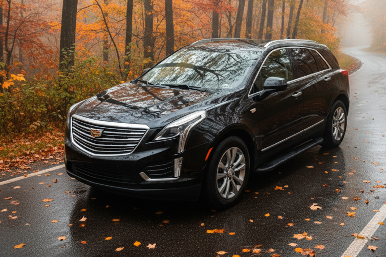 Side Steps Bosphore Black (2 pcs, Aluminum) for Cadillac XT5 2016- - image 1