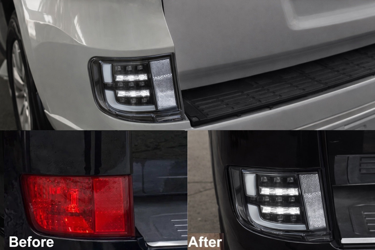 Rear Fog Lights 2016-2021 (Executive Black) for Toyota Land Cruiser 200 2007-2021 - image 1