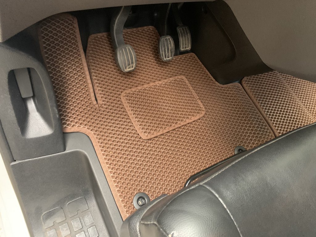 Polyurethane Floor Mats (2 pcs, EVA, brick) 1+1 for Opel Vivaro 2019- - image 2