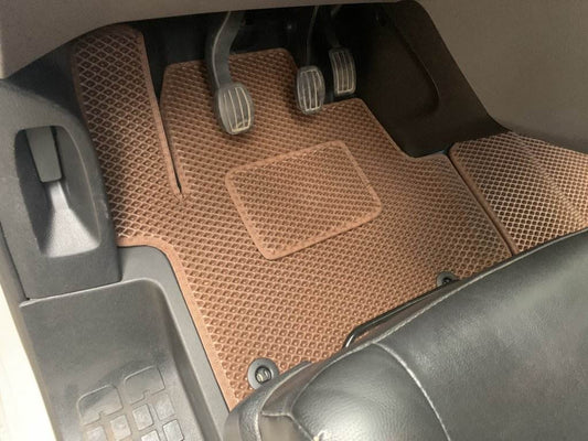 Polyurethane mats (2 pieces, EVA, brick) 1 + 1 for Toyota Proace - Reelken Auto