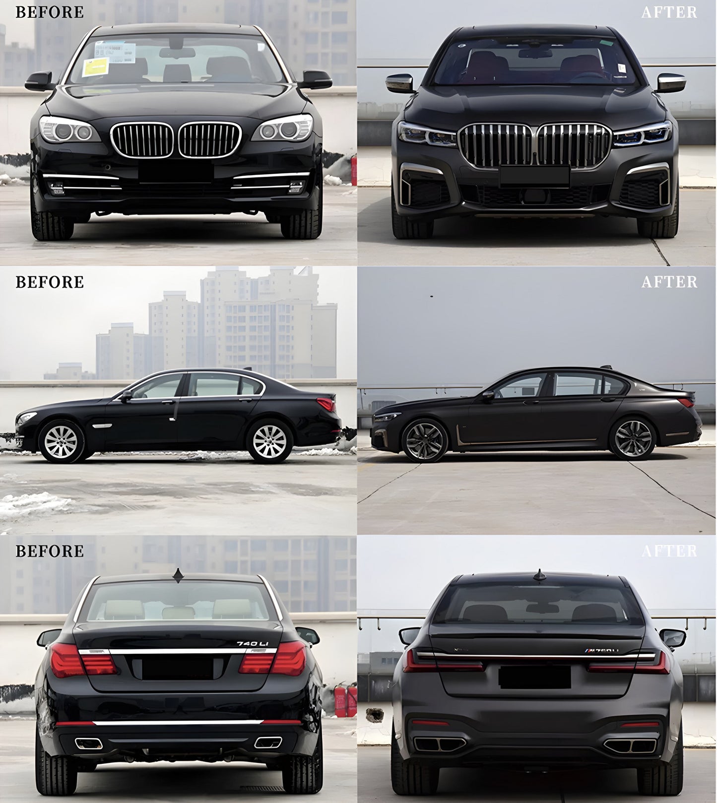 Facelift Kit to G12 M760 (with trunk lid and rear fender replacement) for BMW 7 Series F01/F02 2008-2015 - image 129