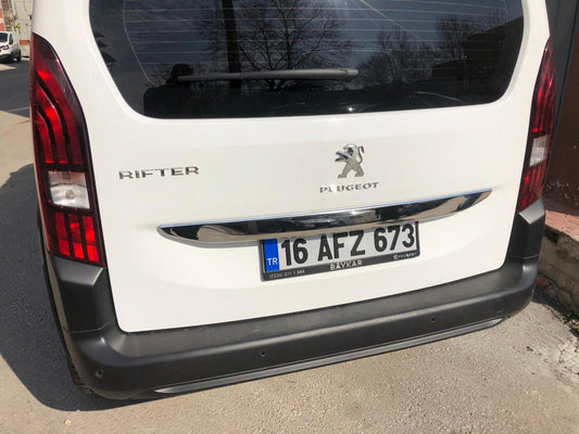 Stainless steel trim above license plate for Peugeot Partner/Rifter 2019- - image 2