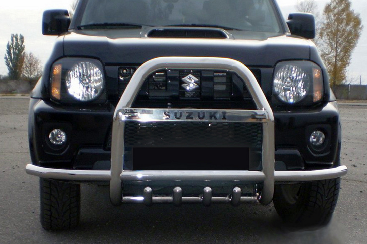 Bull Bar QT007-Exclusive (with lettering, stainless steel) for Suzuki Jimny 1998-2018 - image 5