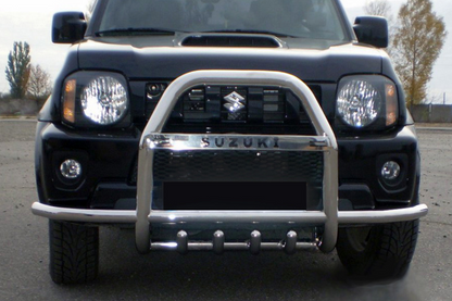 Bull Bar QT007-Exclusive (with lettering, stainless steel) for Suzuki Jimny 1998-2018 - image 5