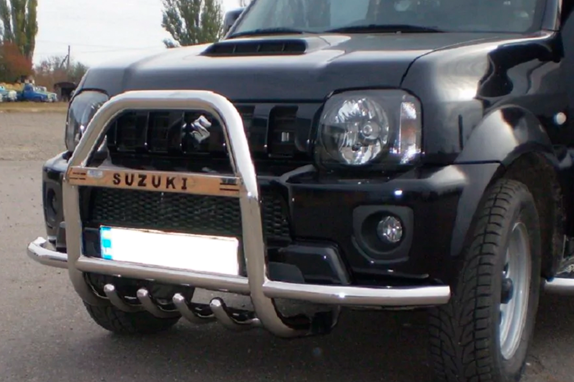 Bull Bar QT007-Exclusive (with lettering, stainless steel) for Suzuki Jimny 1998-2018 - image 3