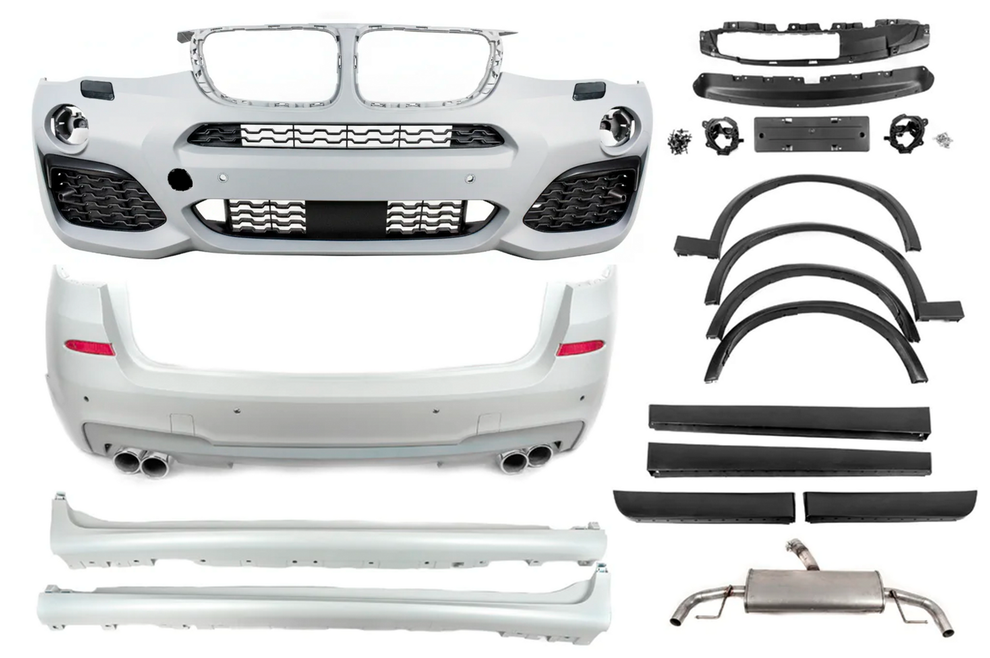 M-Tech Body Kit with Exhaust System (for 2014-2018) for BMW X3 F25 2011-2018 - image 2