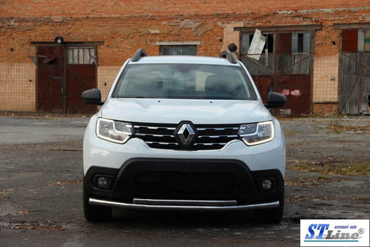 Front protection F3-10 (stainless steel) for Dacia Duster 2018-2024 - Reelken Auto