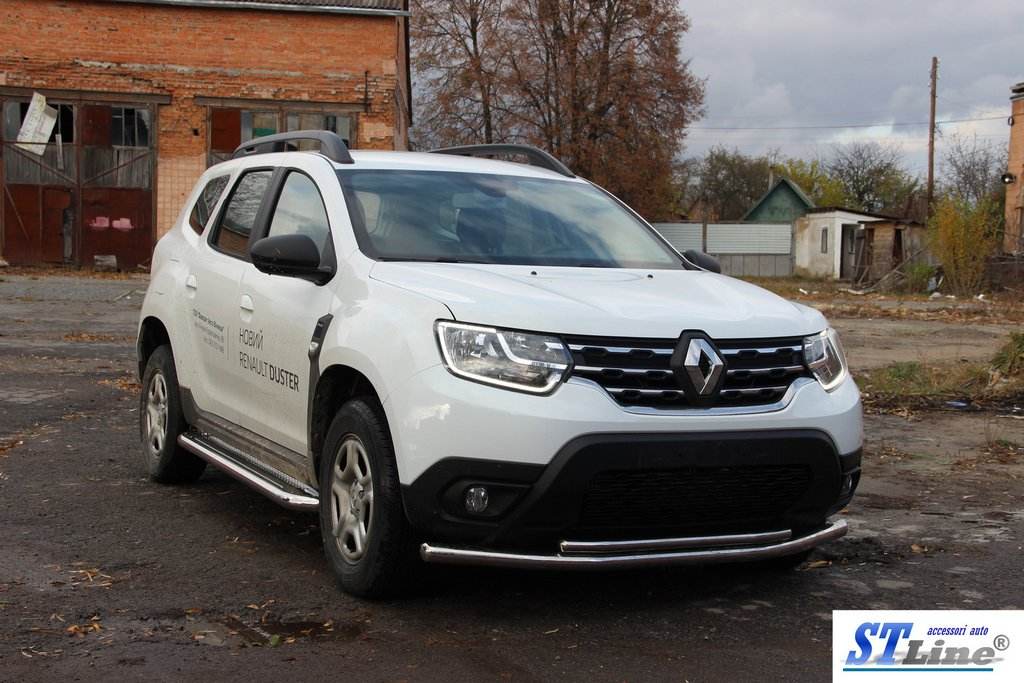 Front protection F3-10 (stainless steel) for Dacia Duster 2018-2024 - Reelken Auto