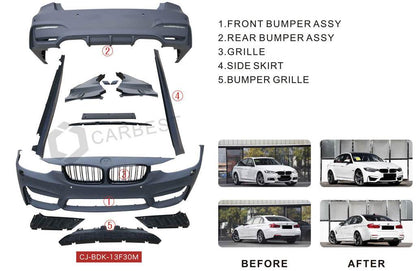 Kit of body kits without wings (F80 M3) for BMW 3 series F-30/31/34 2012-2019 - Reelken Auto