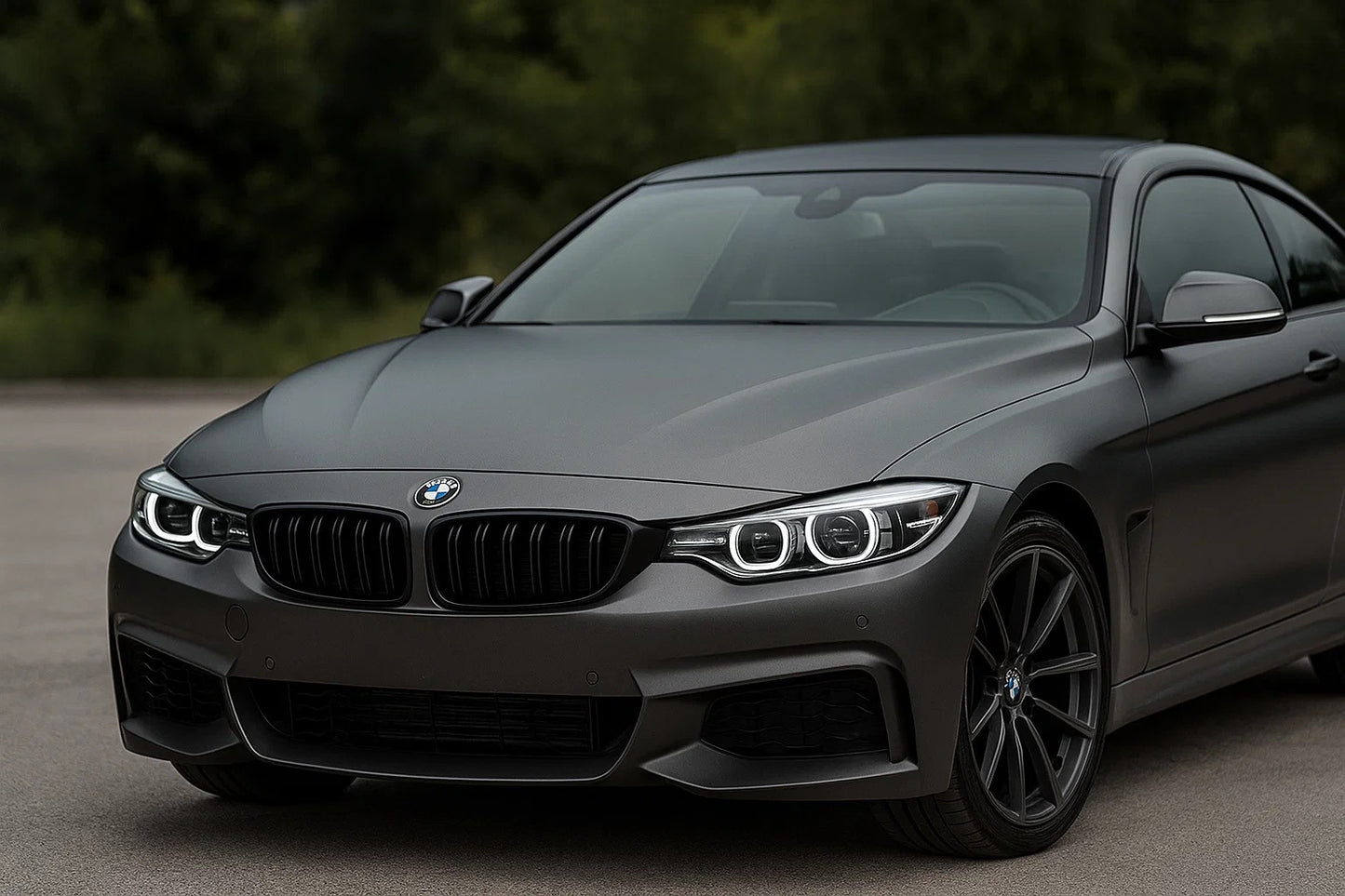 Kidneys M-Look (Black Matte) for BMW 4 Series F-32 2012-2020 - image 2