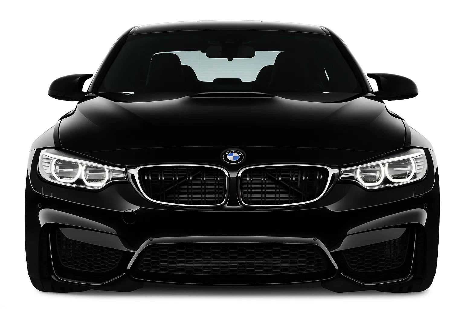 M-Look Kidney Grilles (for F80, Gloss Black with Chrome Trim) for BMW 3 Series F30/F31 2012-2019 - image 1