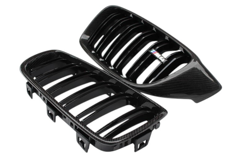 M4-Style Kidney Grilles (Carbon) for BMW 4 Series F32/F33/F36 2012-2020 - image 1