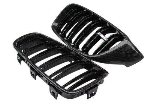 M4-Style Kidney Grilles (Carbon) for BMW 4 Series F-32 2012-2020 - image 1