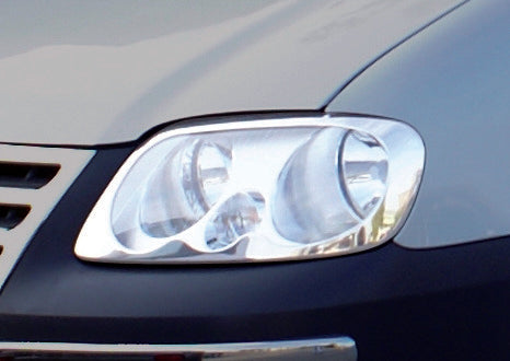 Headlight Covers (2 pcs, Stainless Steel) for Volkswagen Caddy 2004-2010 - image 4