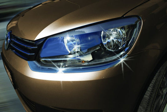 Headlight Covers (2 pcs, Stainless Steel) for Volkswagen Caddy 2010-2015 - image 1