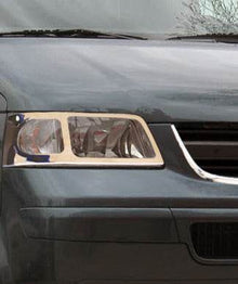 Overlays on front lights (2 PCs, stainless steel) for Volkswagen T5 Multivan 2003-2010 - Reelken Auto