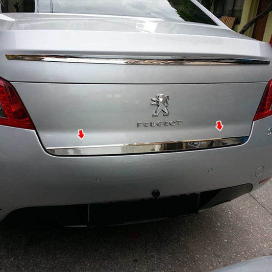 The edge of the trunk (stainless) for Peugeot 508 2010-2018 - Reelken Auto