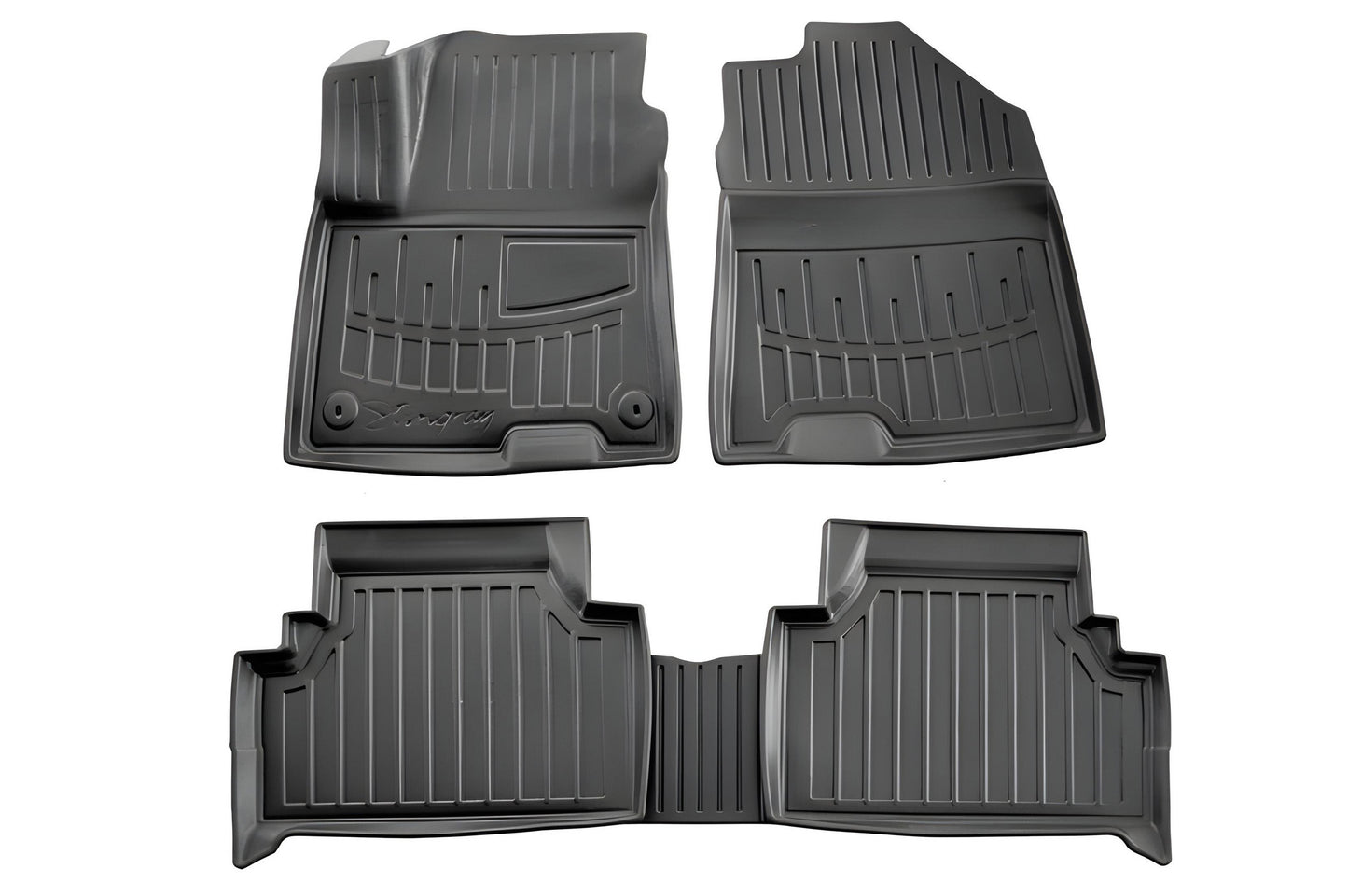 Rubber Floor Mats Stingray 3D Electric (Europe) (5 pcs, Polyurethane) for Hyundai Kona 2017-2023 - image 1