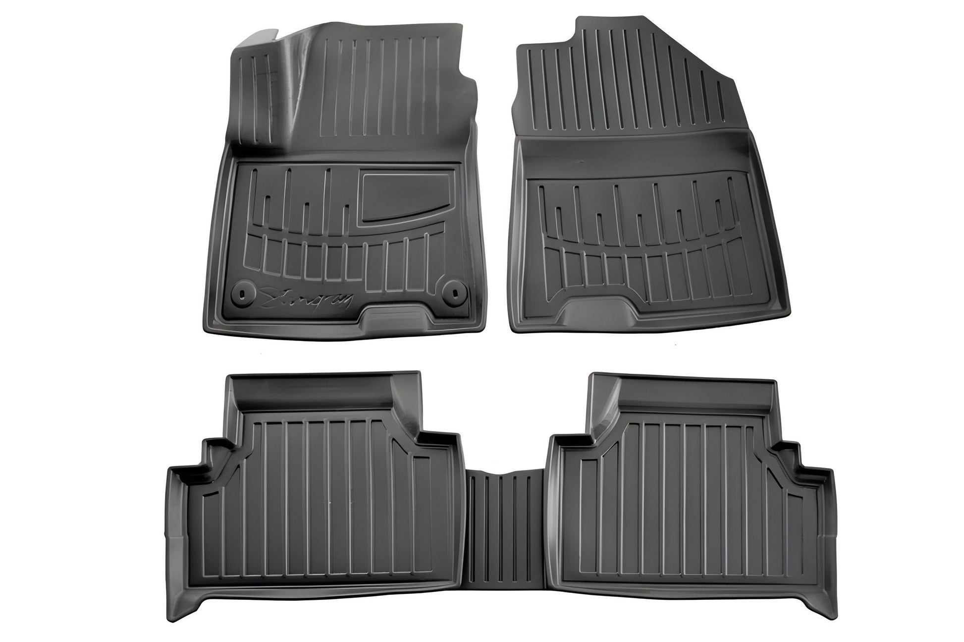 Rubber Floor Mats Stingray 3D Electric (Europe) (5 pcs, Polyurethane) for Hyundai Kona 2017-2023 - image 1
