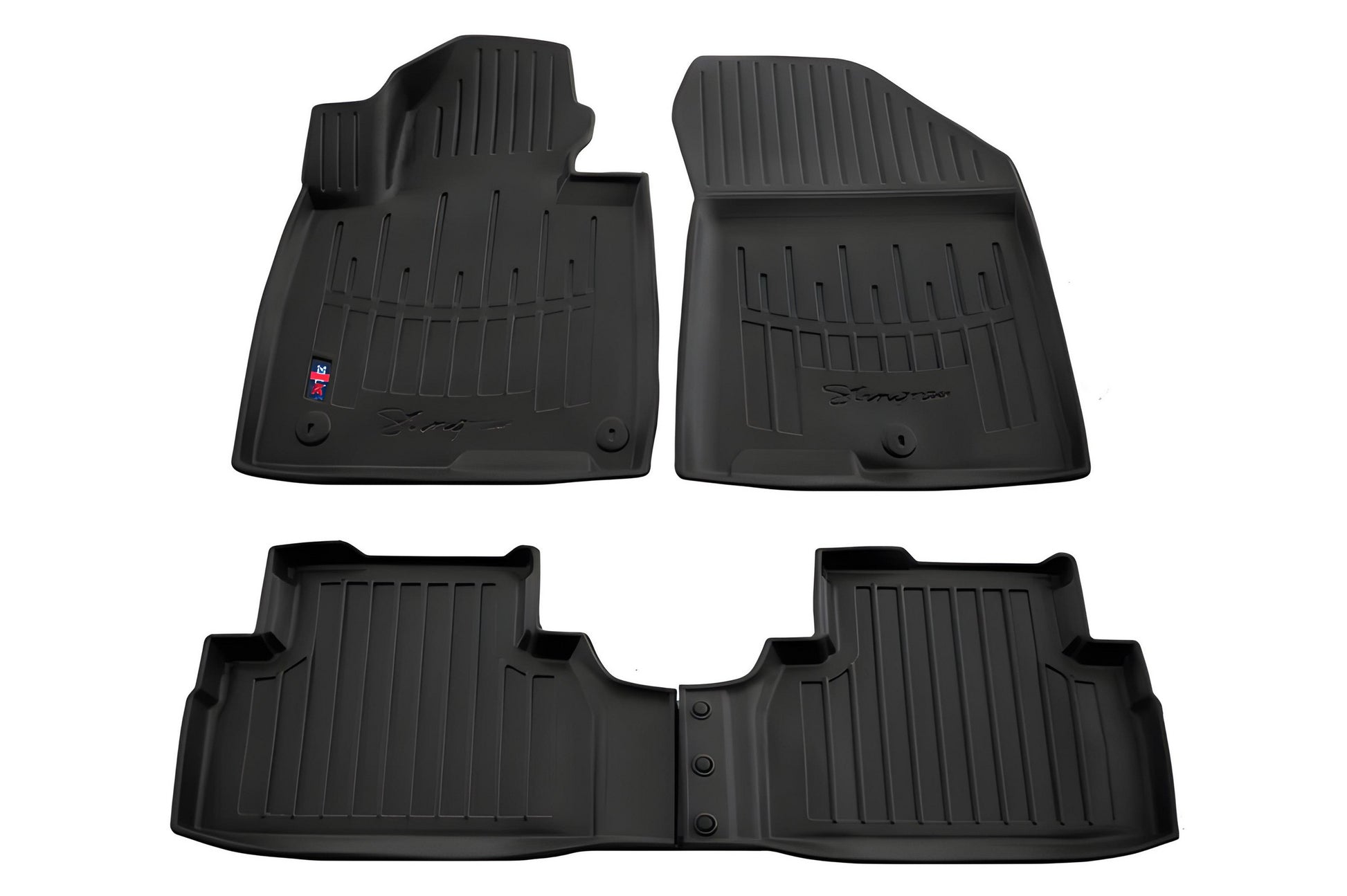 Stingray 3D Rubber Floor Mats (2018-2020, 4 pcs, Polyurethane) for Hyundai Santa Fe 4 2018-2023 - image 1