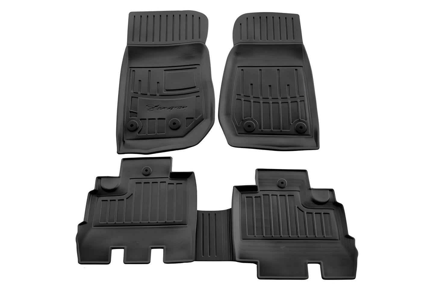 Stingray 3D Floor Mats (5D, 5 pcs, Polyurethane) for Jeep Wrangler 2007-2017 - image 1