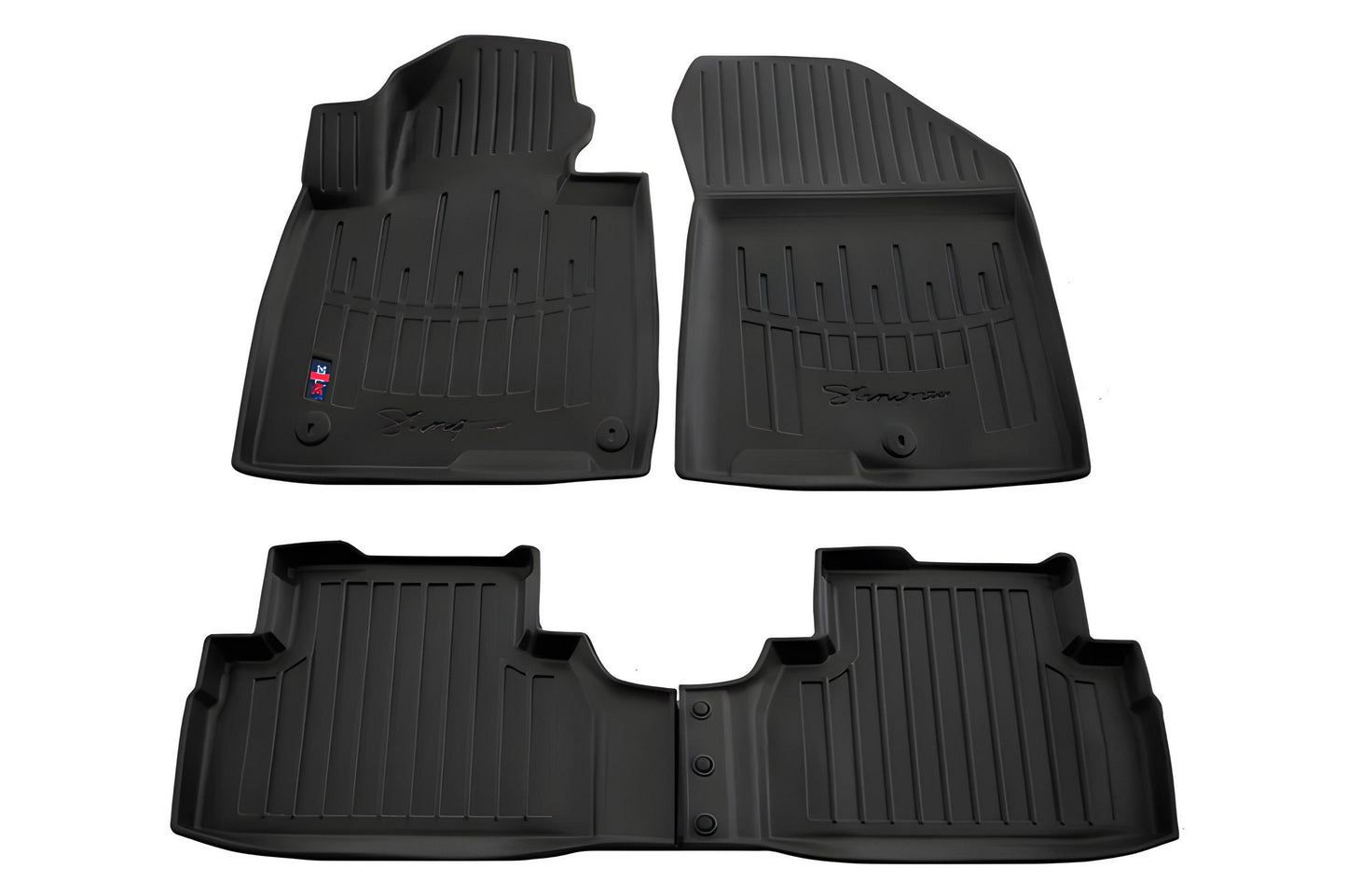 Stingray 3D Rubber Floor Mats (2018-2020, 4 pcs, Polyurethane) for Hyundai Santa Fe 4 2018-2023 - image 1
