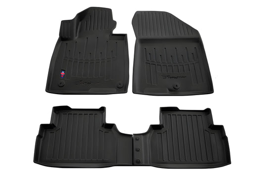Stingray 3D Rubber Floor Mats (2018-2020, 4 pcs, Polyurethane) for Hyundai Santa Fe 4 2018-2023 - image 1