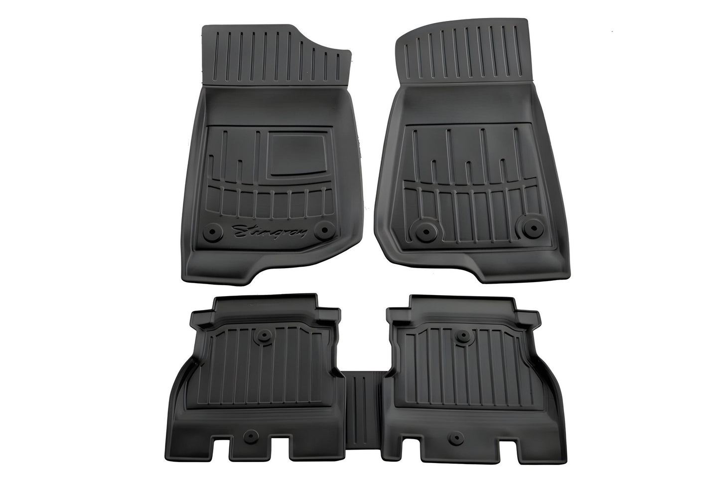 Stingray 3D Floor Mats (5D, 5 pcs, Polyurethane) for Jeep Wrangler 2018- - image 1