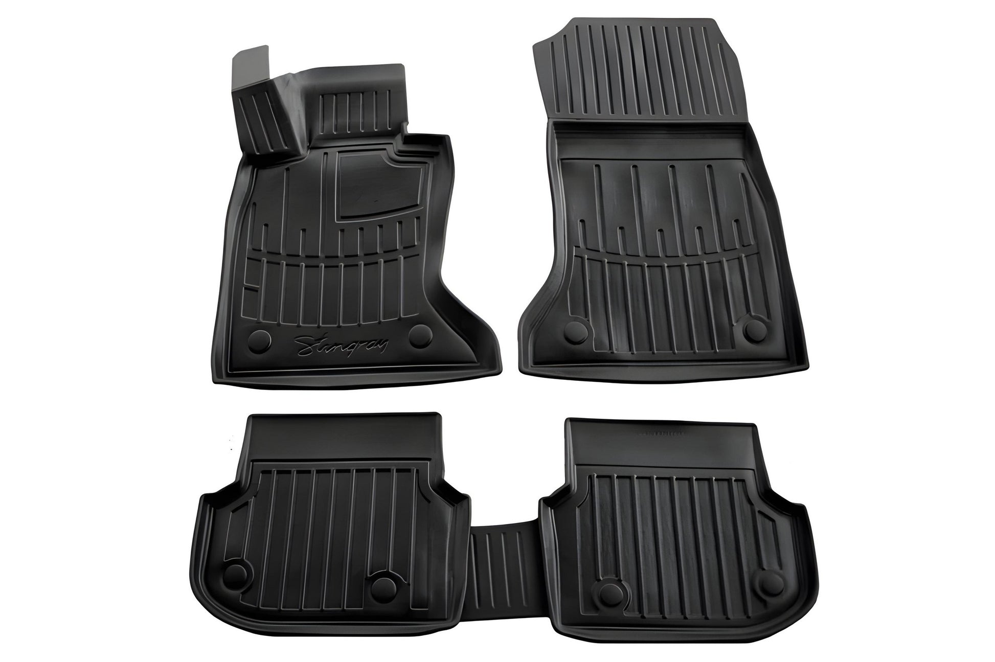 Stingray 3D Rubber Floor Mats (2010-2013, 5 pcs, Polyurethane) for BMW 5 Series F-10/11/07 2010-2016 - image 1
