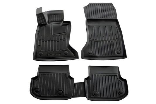 Stingray 3D Rubber Floor Mats (2010-2013, 5 pcs, Polyurethane) for BMW 5 Series F-10/11/07 2010-2016 - image 1