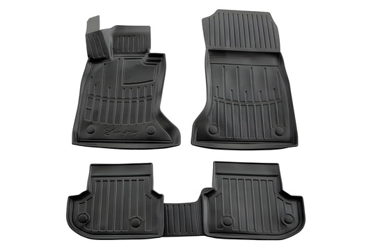 Stingray 3D Rubber Floor Mats (2013-2016, 5 pcs, Polyurethane) for BMW 5 Series F-10/11/07 2010-2016 - image 1