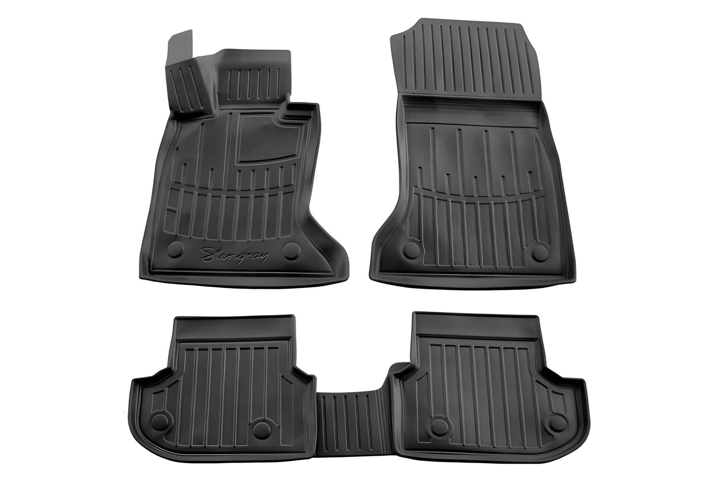 Stingray 3D Rubber Floor Mats (2013-2016, 5 pcs, Polyurethane) for BMW 5 Series F-10/11/07 2010-2016 - image 1