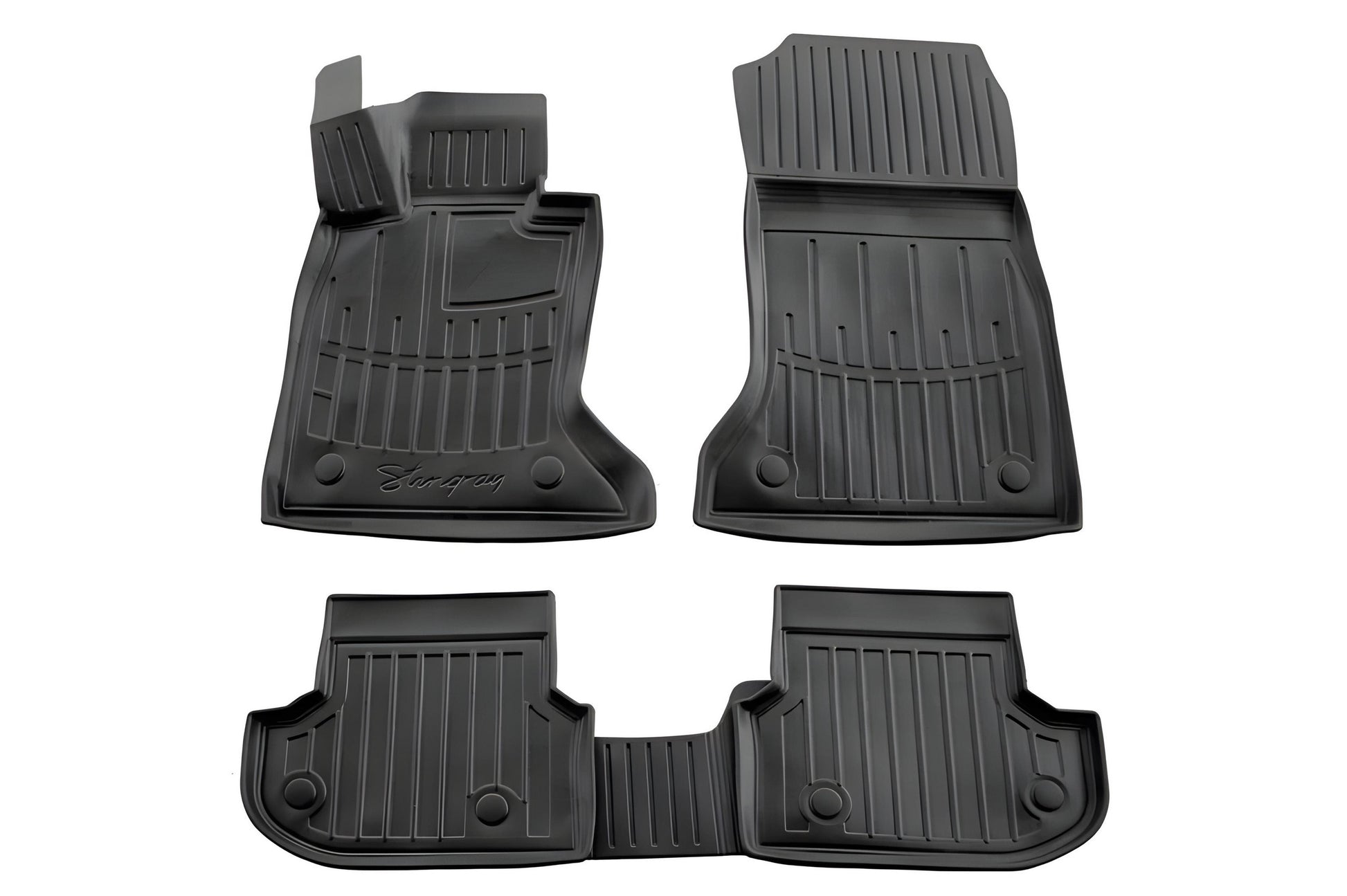 Stingray 3D Rubber Floor Mats (2013-2016, 5 pcs, Polyurethane) for BMW 5 Series F-10/11/07 2010-2016 - image 1