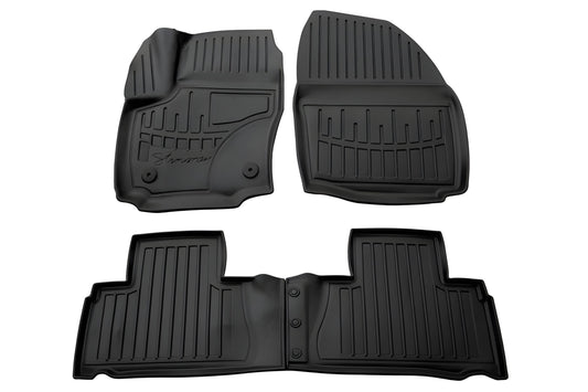 Rubber Floor Mats Stingray 3D (2011-2014, 4 pcs, Polyurethane, Clip FC2) for Ford S-Max 2007-2014 - image 1