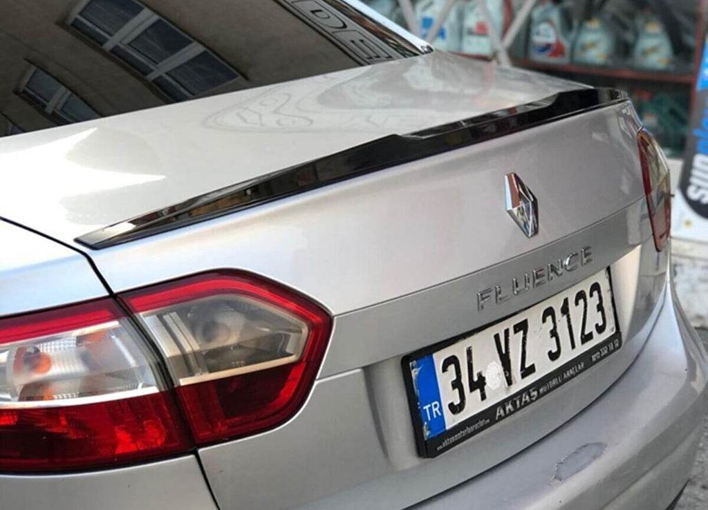 Spoiler LIP (Sunplex, black) (125.4cm *7.2cm) for Renault Fluence 2009-2016 - Reelken Auto