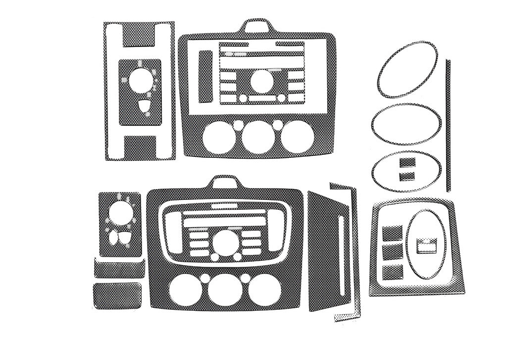 Dashboard Trim Covers AC (Maxi-Set, Carbon) for Ford Focus II 2005-2008 - image 1